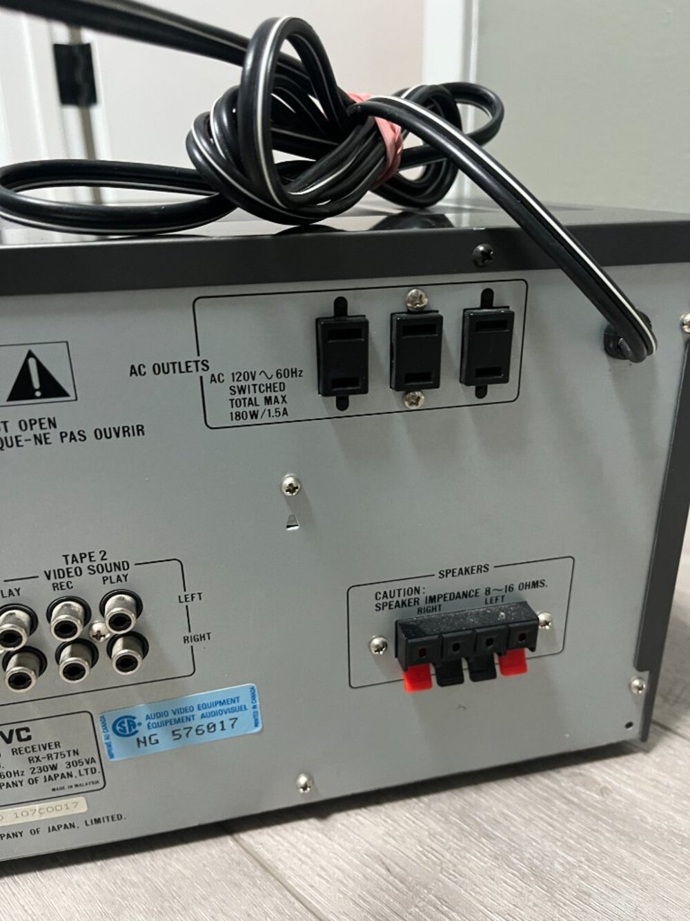 VINTAGE JVC RX-R75TN AMP and RECEIVER Tested Work - Picture 2 of 11